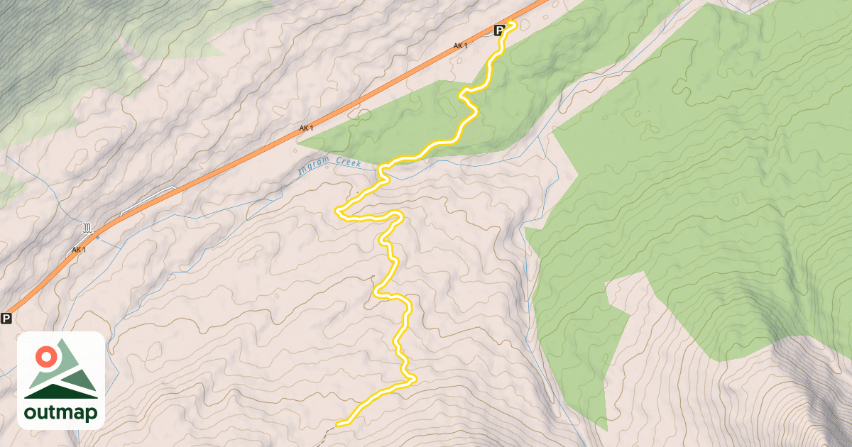 Map of Turnagain Pass Trail