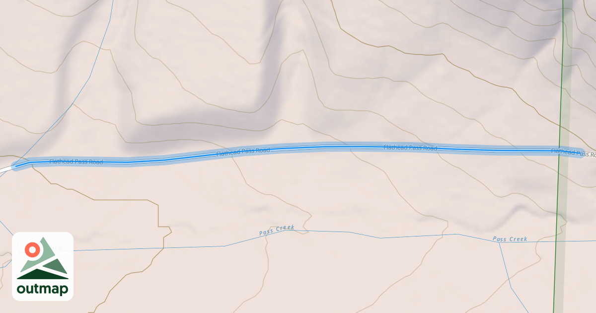 Map of Flathead Pass Road