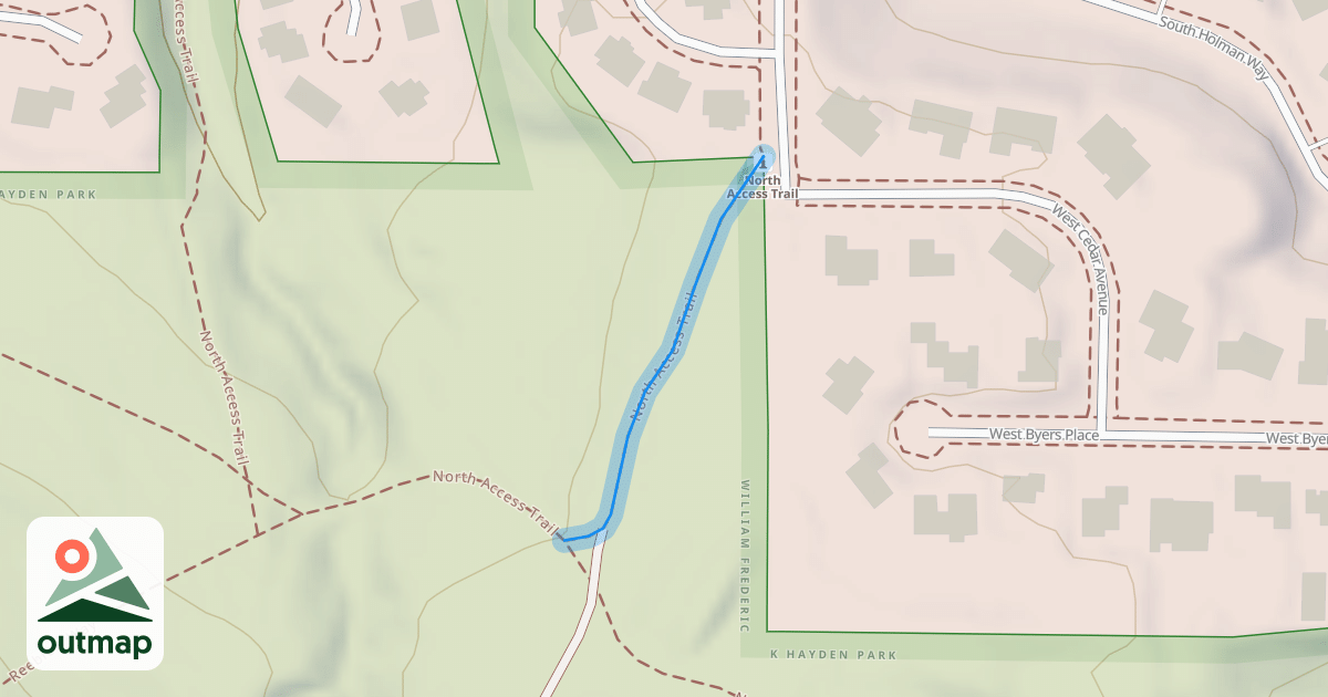 Map of North Access Trail