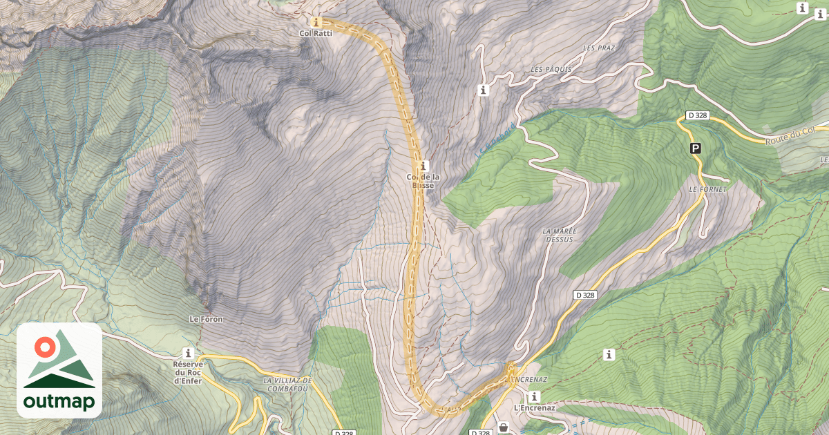 Map of Col de Ratti — Col de l’Encrenaz