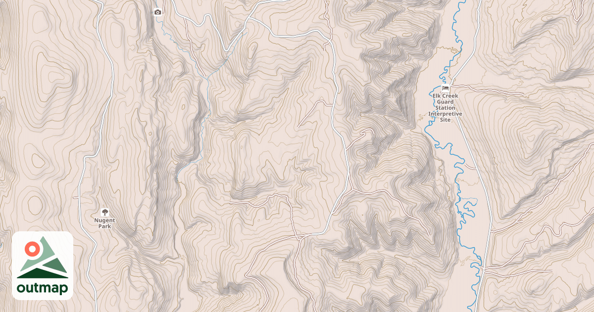 Map of Hams Fork Ridge