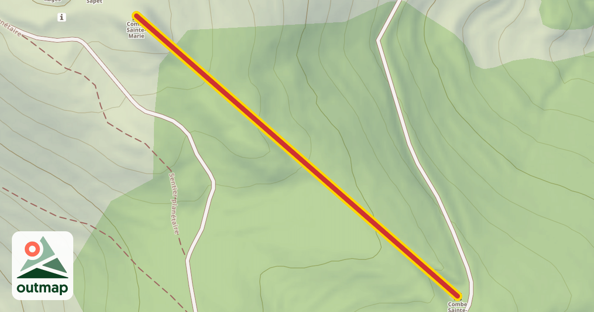 Map of Combe Sainte-Marie