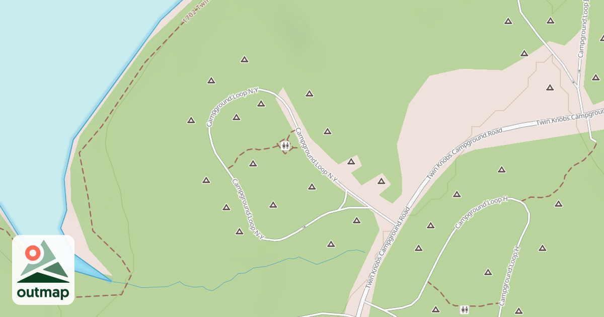 Map of TWIN KNOBS