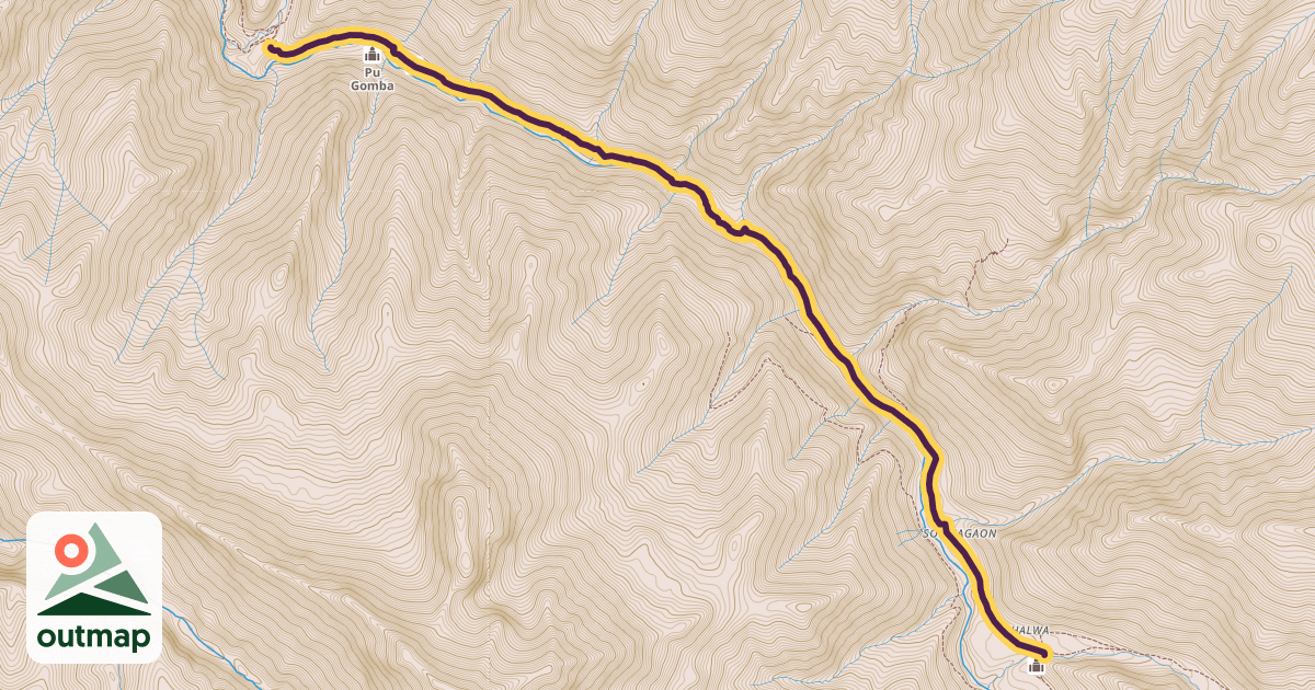 Map of via Sonmagaun, Pu Gumb and Mendo