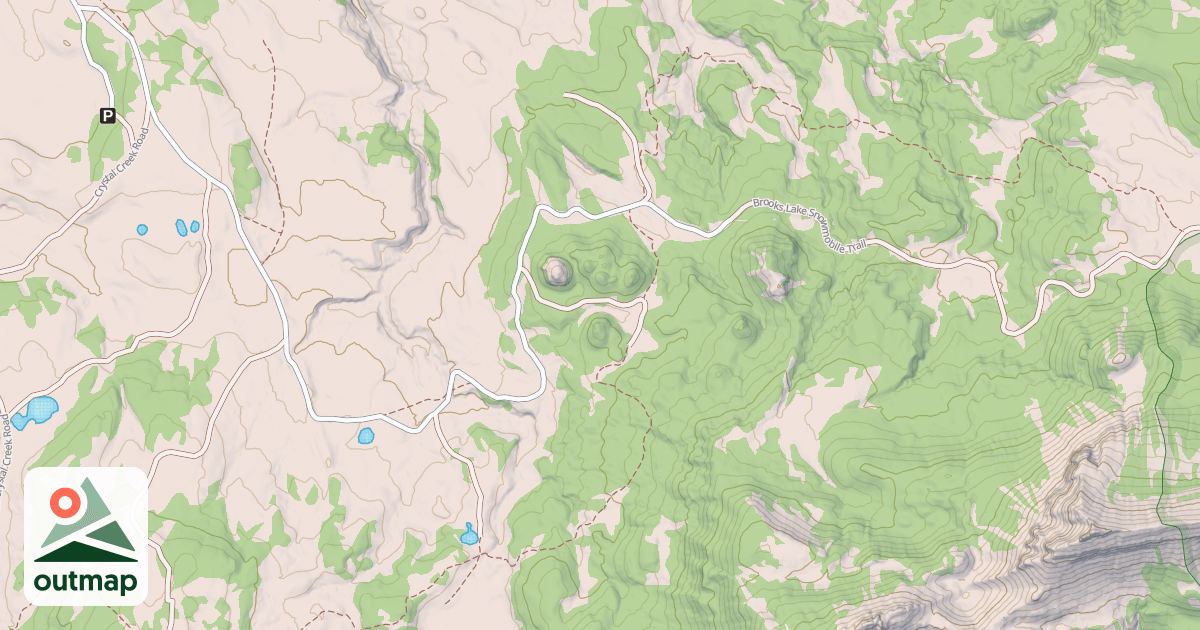Map of BROOKS LAKE SNOWMOBILE TR