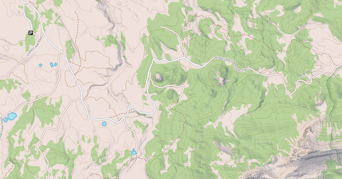 Map preview of BROOKS LAKE SNOWMOBILE TR