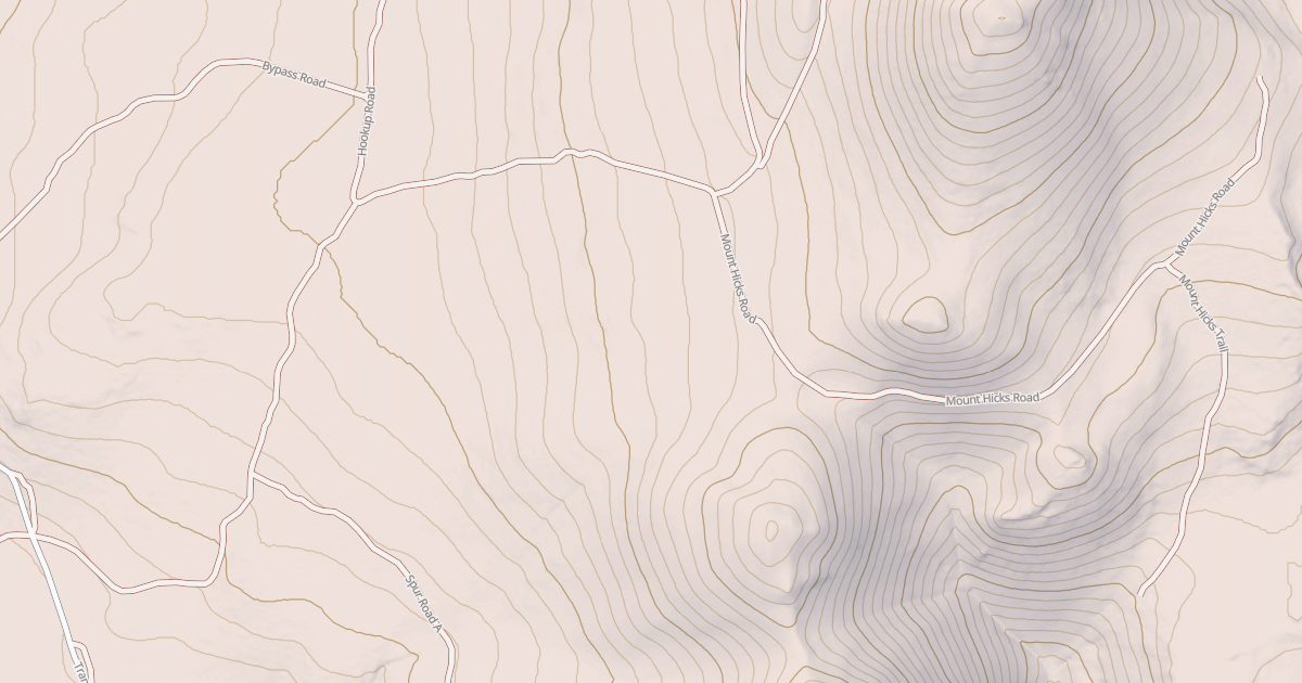 Map preview of MT. HICKS ROAD