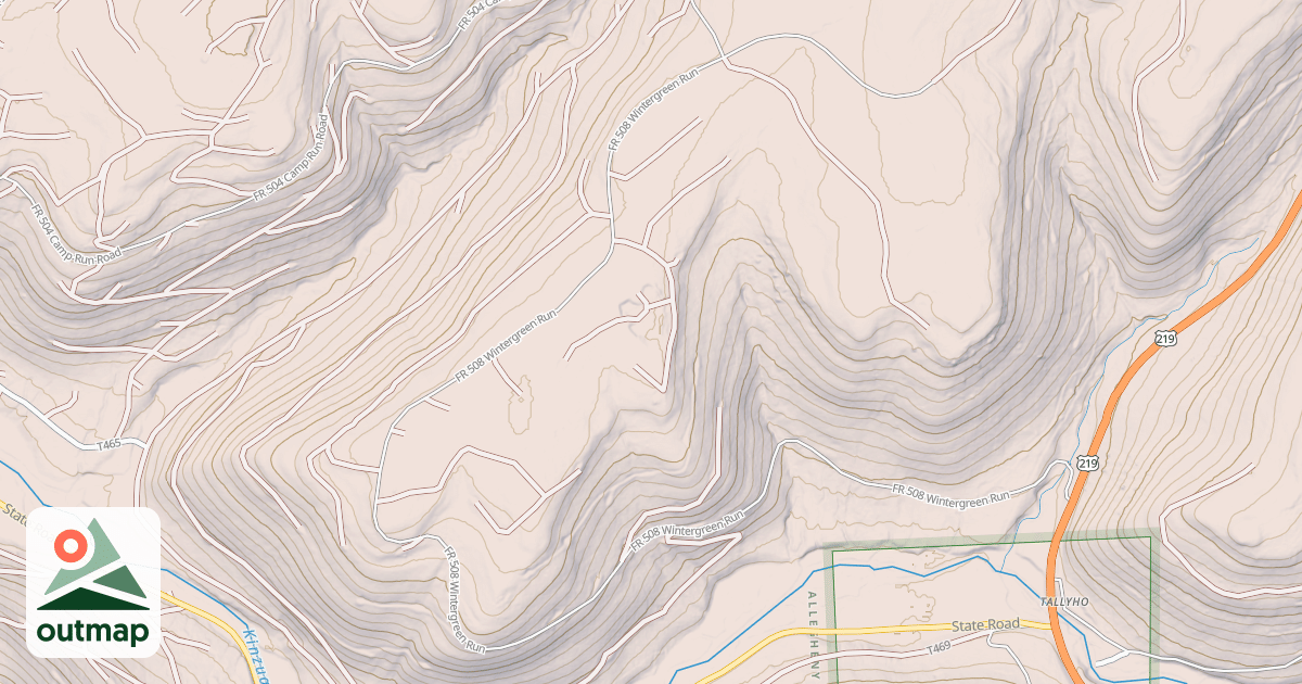 Map of WINTERGREEN RUN
