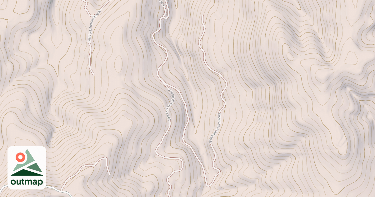 Map of EAST FORK FRENCH
