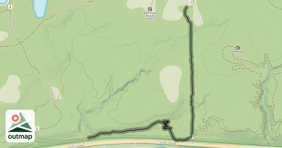 Map of Orange Single Track Trail