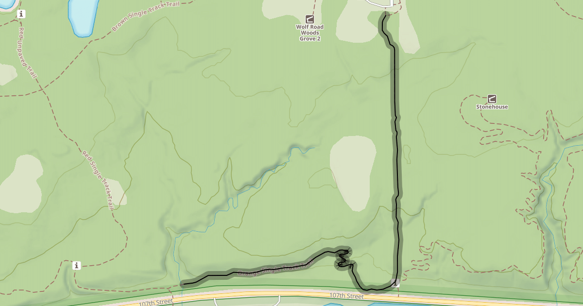 Map preview of Orange Single Track Trail