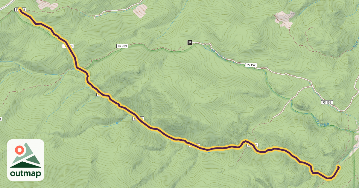 Map of Little Beaver Creek Trail