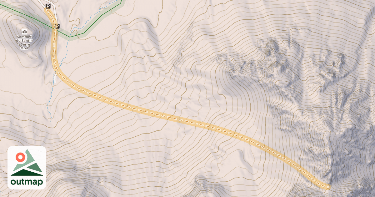Map of Les Clochettes — Col du Lautaret