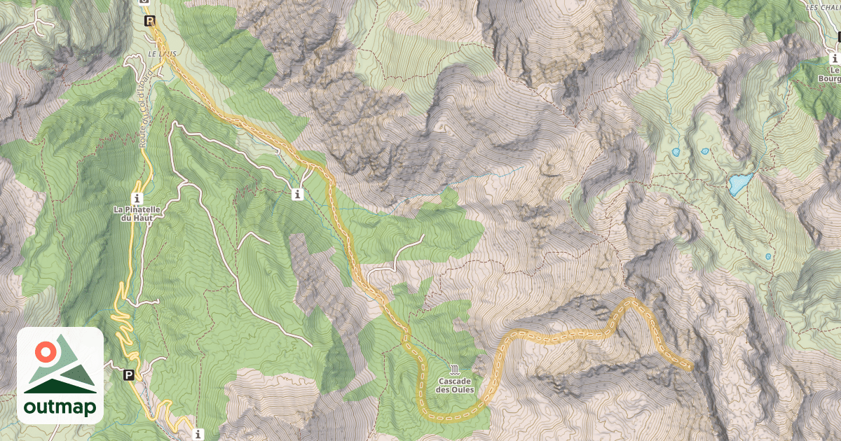 Map of L'Escalinade — Le Laus