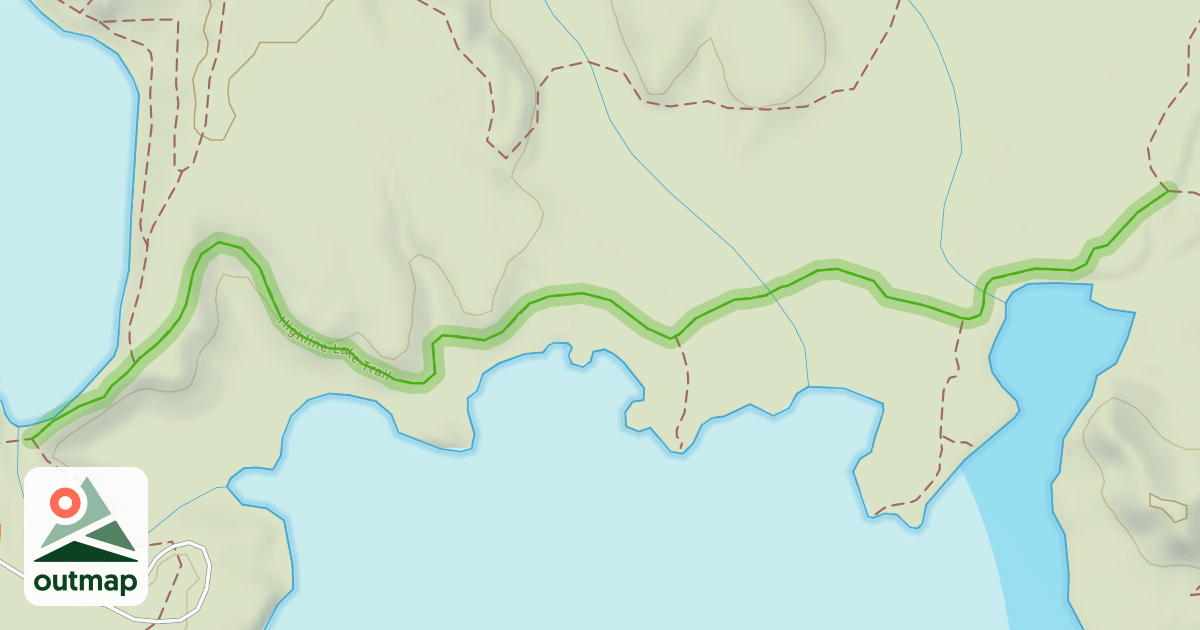 Map of Highline Lake Trail