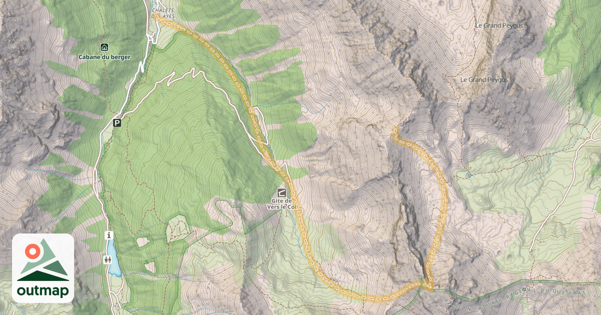 Map of Col de la Roya — Les Ayes