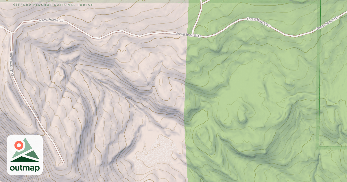 Map of USFS Motor Vehicle Use Map Roads {D2FBE668-9959-43C5-B887-581C062CC797}