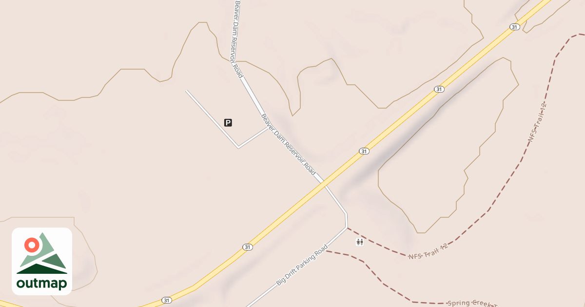 Map of BEAVER DAM RESERVOIR