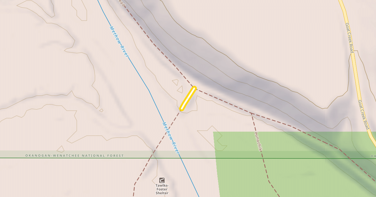 Map preview of Methow Valley Community Trail- Browns Farm to Suspension Bridge Trailhead
