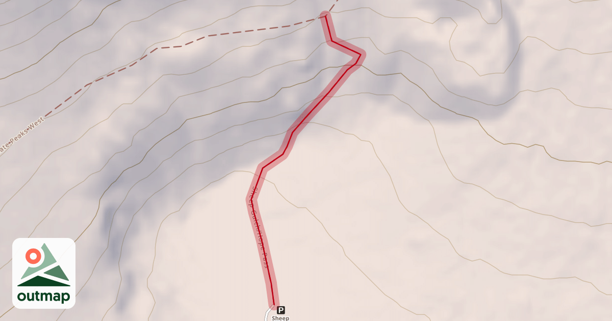 Map of Sheep Gulch/Hope Pass