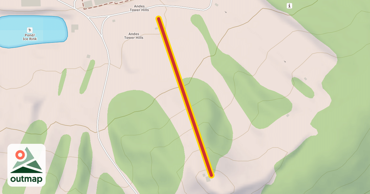 Map of Hollywood Triple Chairlift