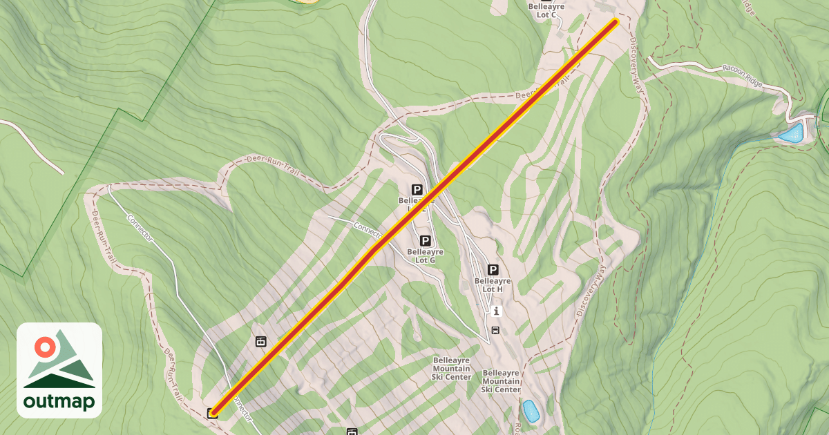 Map of Catskill Thunder Gondola