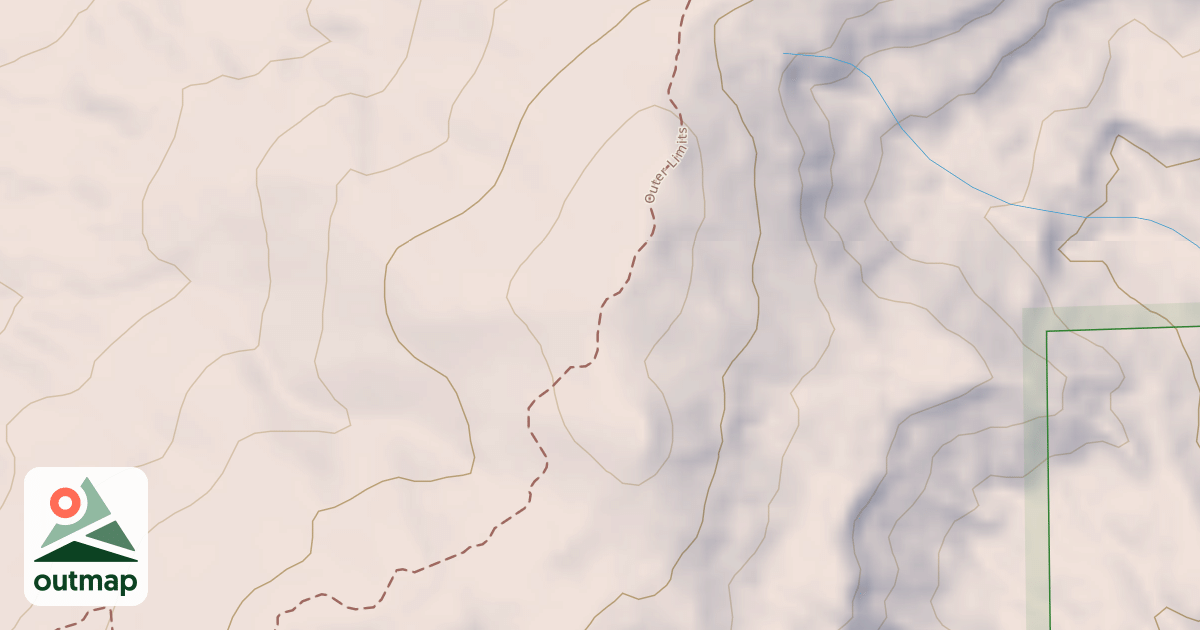 Map of Alien Run Trail (Outer Limits Loop)