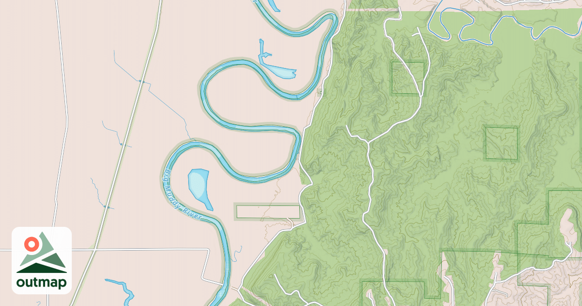 Map of RAWLINS BEND