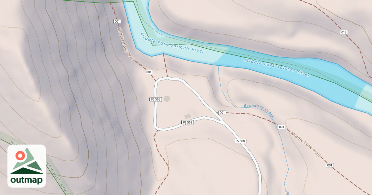 Map of Boundry Creek Road Corridor