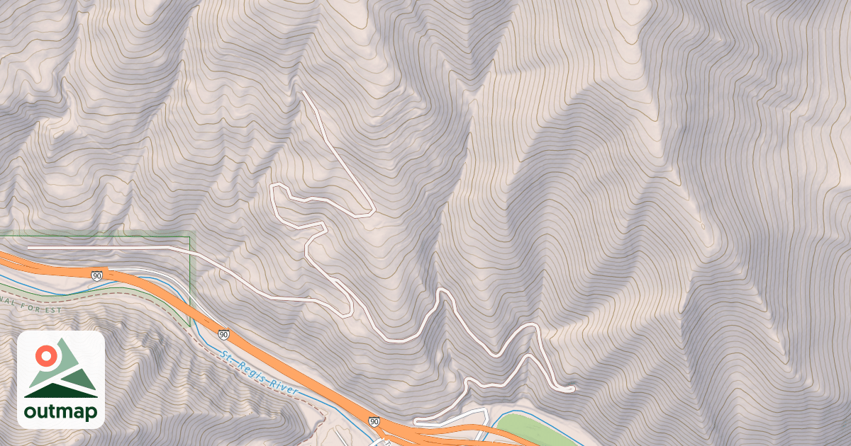Map of RIDGE TOP