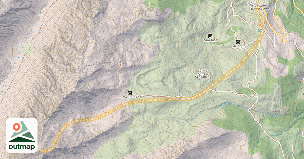 Map of Les Plastres — Sainte-Anne