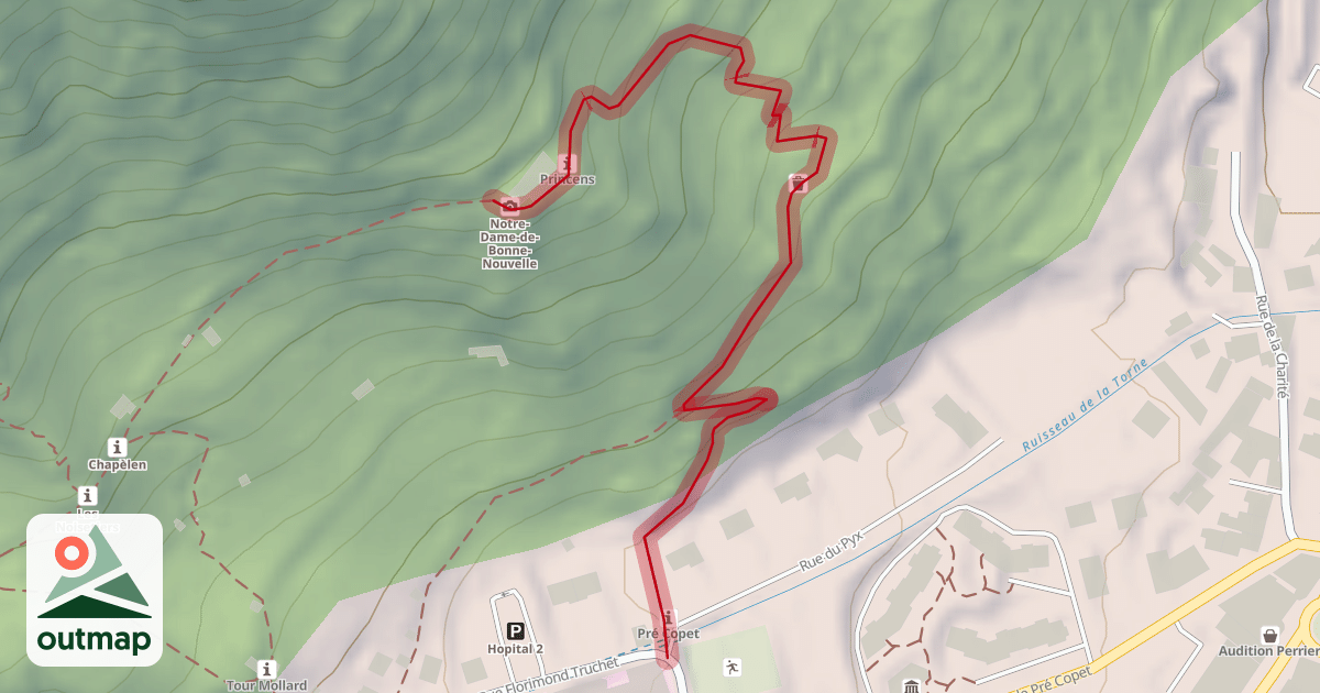 Map of Chemin de Sainte-Thècle