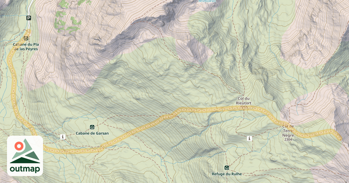 Map of Pic des Calmettes — Pla des Peyres