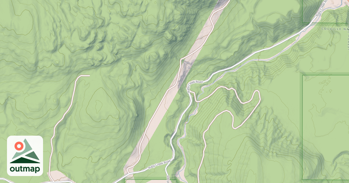 Map of RUBY CREEK
