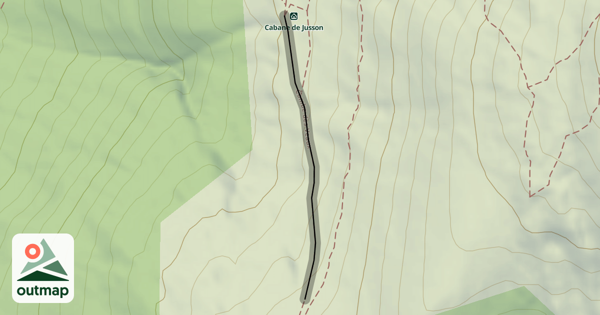 Map of Combe des Veaux