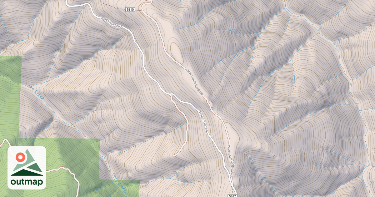 Map of WATERMAN RIDGE