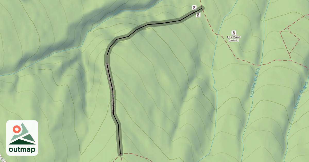 Map of Chemin des Mans à Châtillon