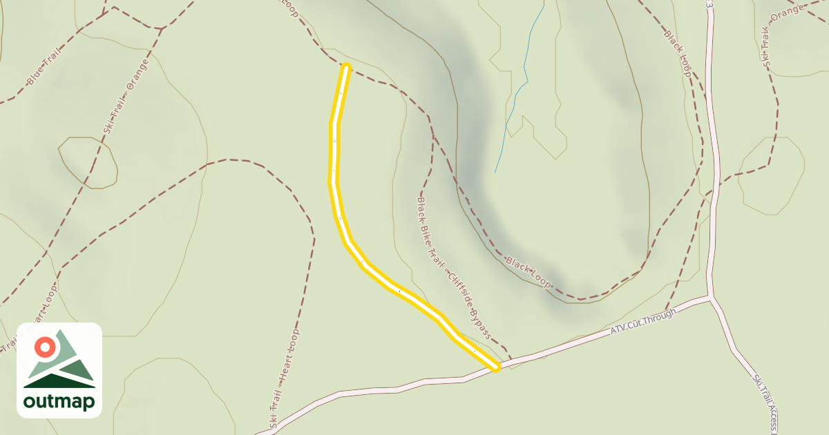 Map of Ski Trail - Orange