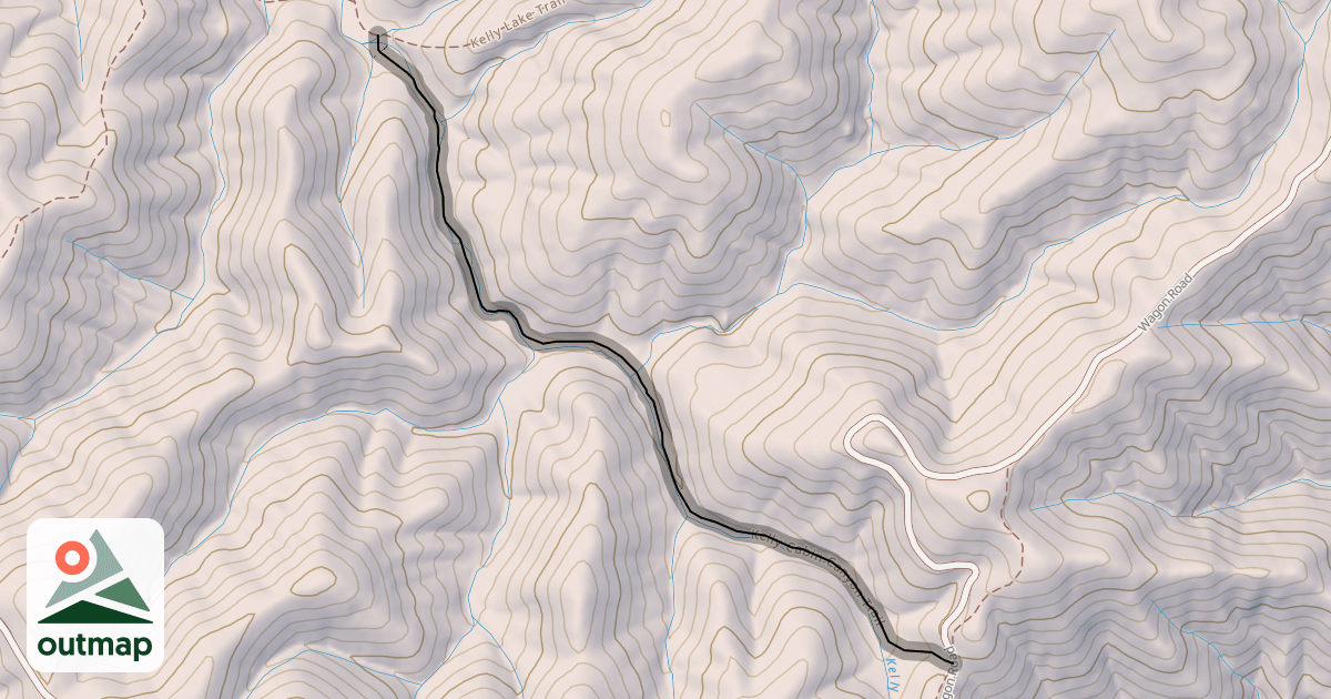 Map of Kelly Cabin Canyon Trail