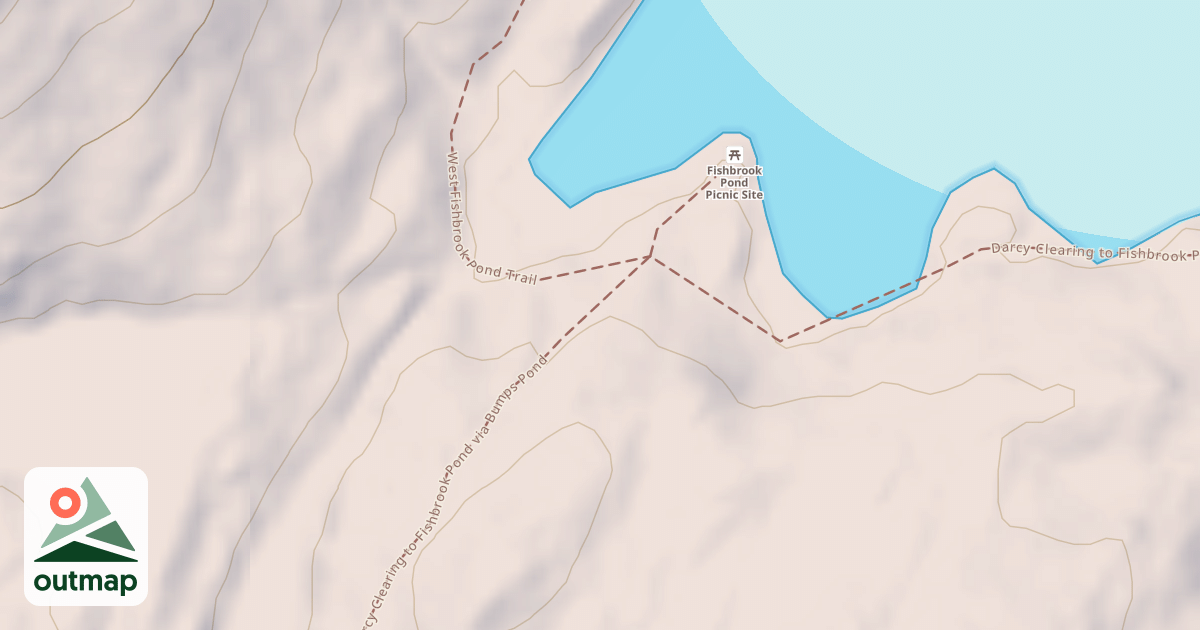 Map of Fishbrook Pond East Shore Trail