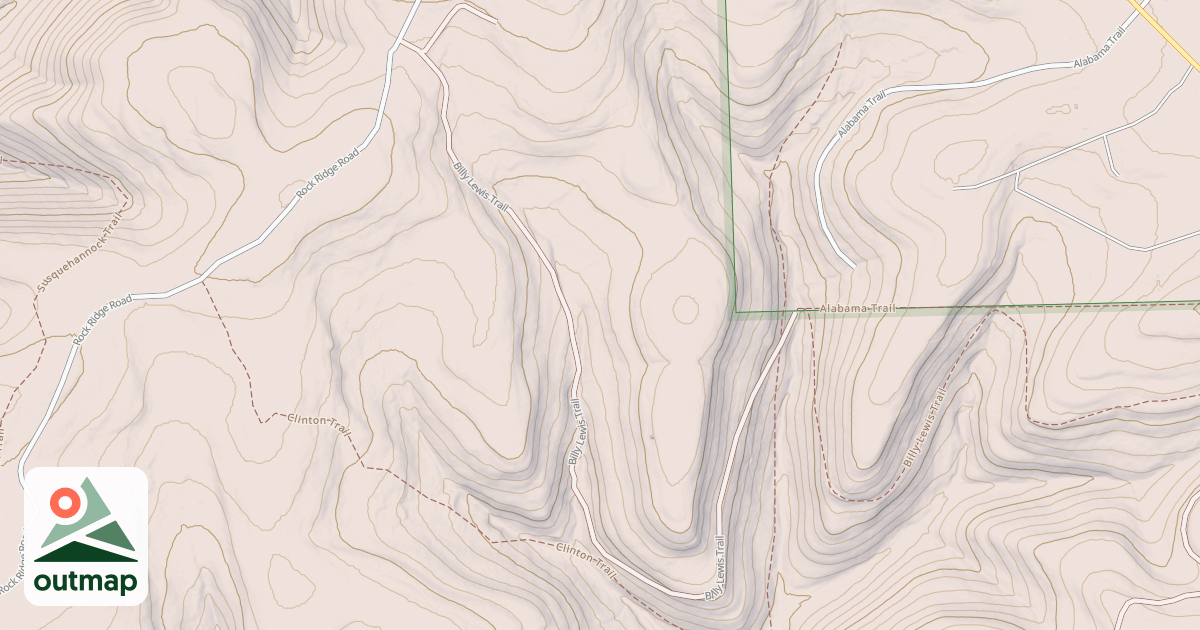 Map of Susquehannock State Forest Snowmobile Trails