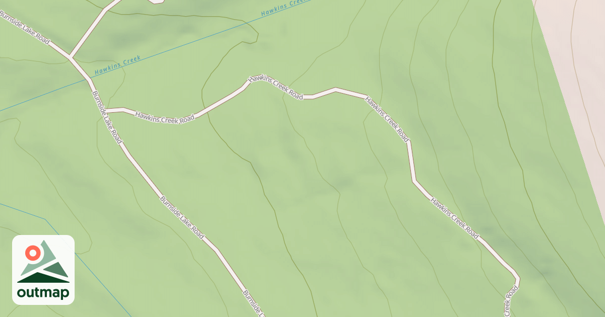 Map of HAWKINS CREEK ROAD