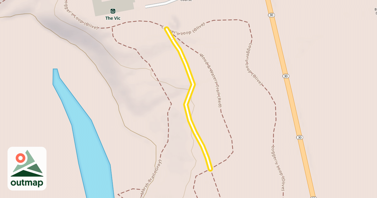 Map of Bobcat Trail (Yellow)