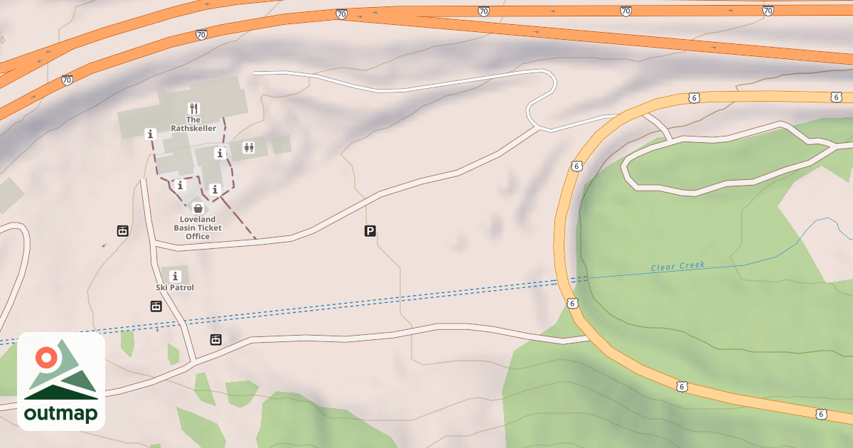 Map of LOVELAND SKI AREA PRKG