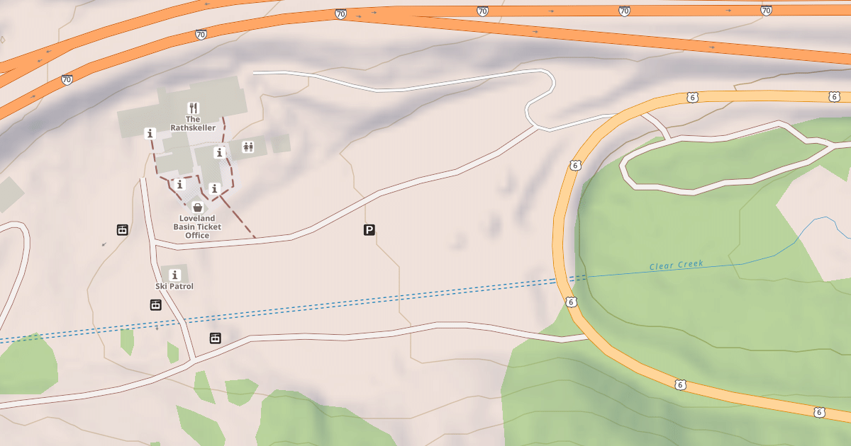 Map preview of LOVELAND SKI AREA PRKG
