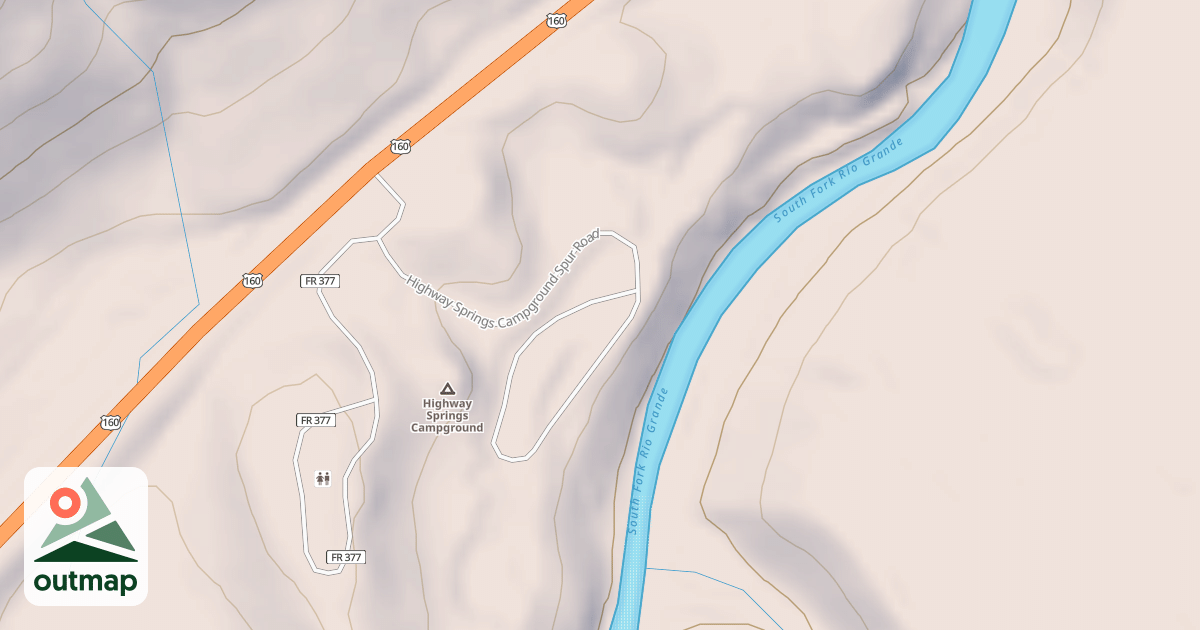 Map of HIGHWAY SPRINGS CG SPUR#2