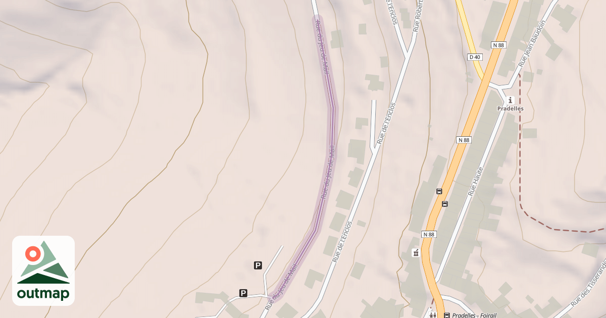 Map of Rue du Jeu de Mail