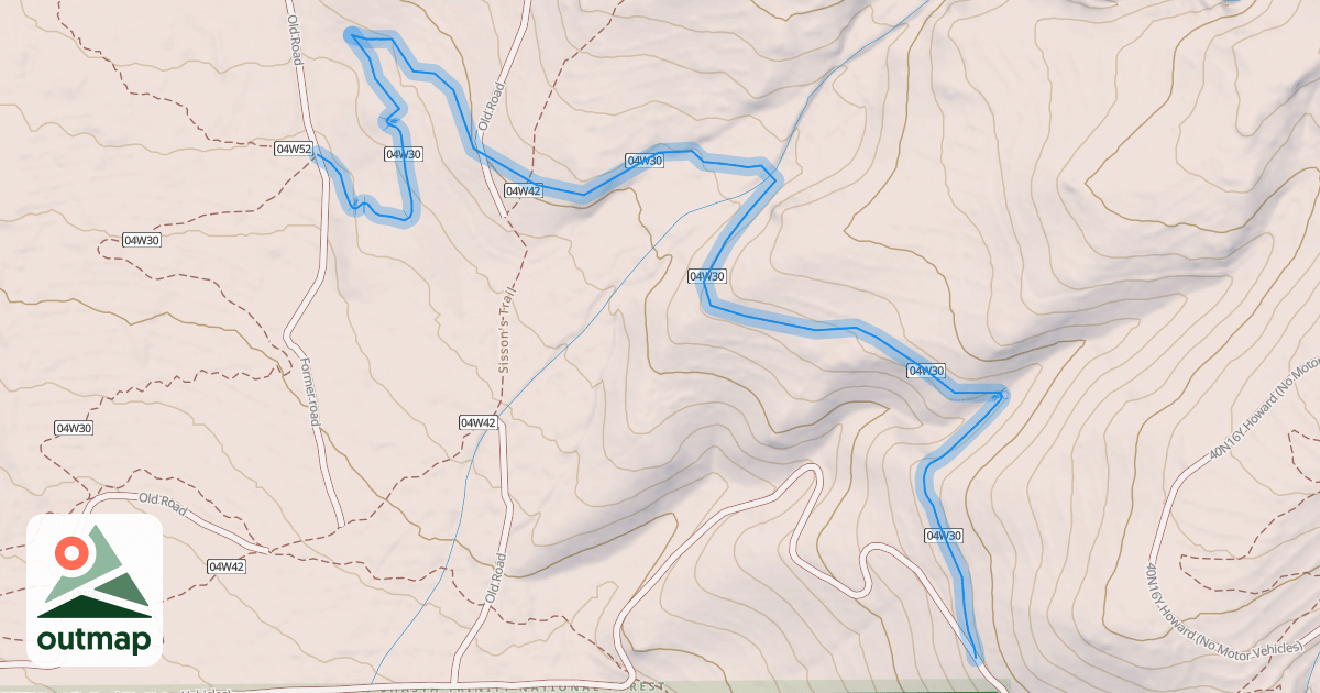 Map of Gateway Trail 04W30