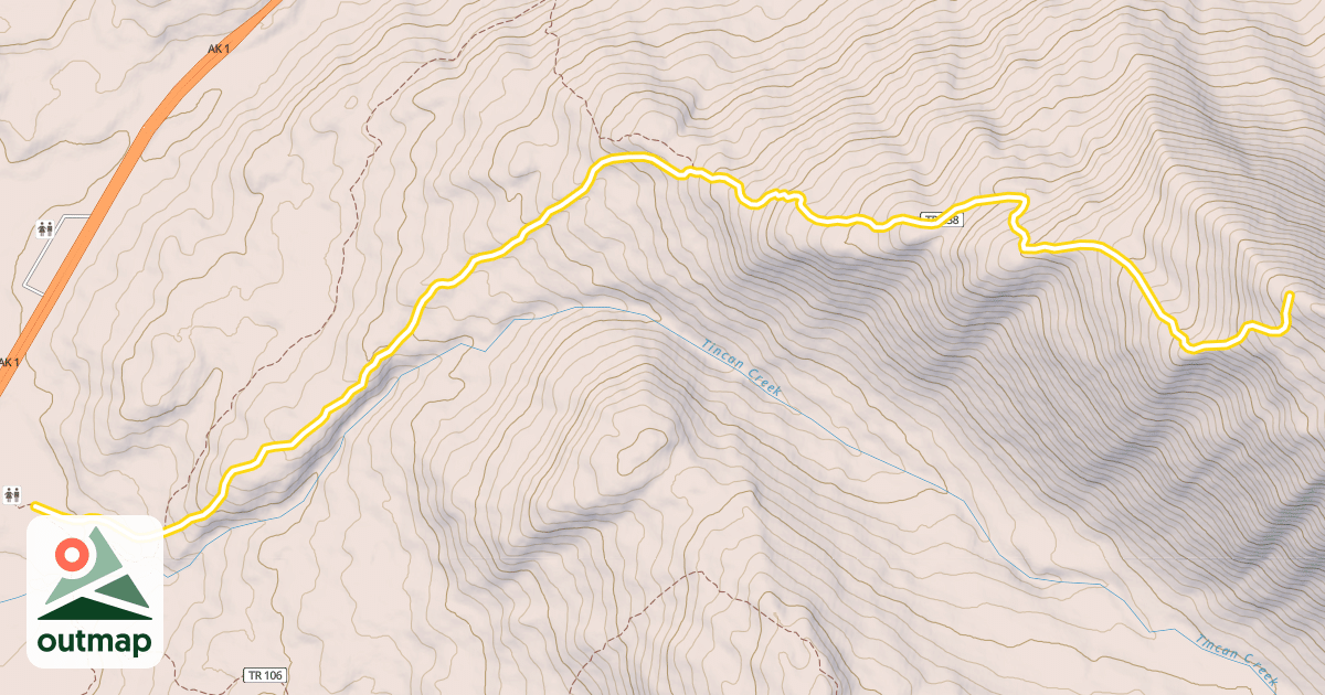 Map of Tincan Mountain Ski Trail