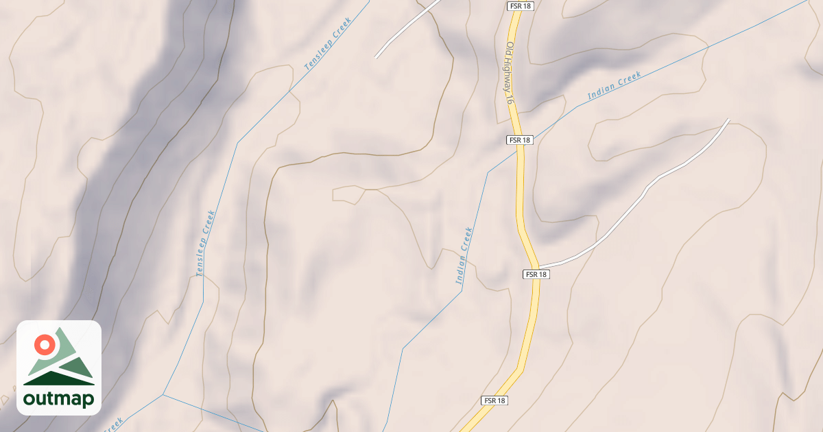 Map of INDIAN CREEK CABIN A